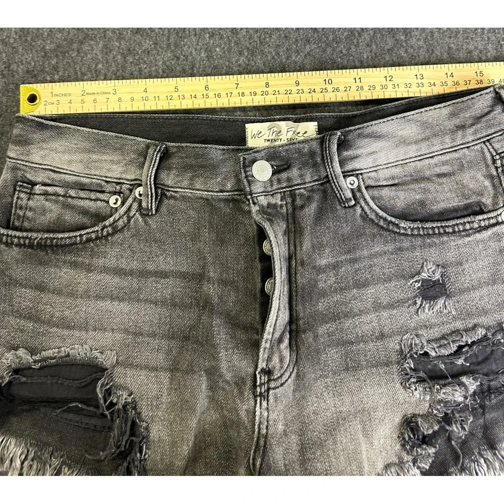 We The Free People Loving Good Vibrations Shorts Cutoff  Size 27 Distressed - Picture 7 of 16